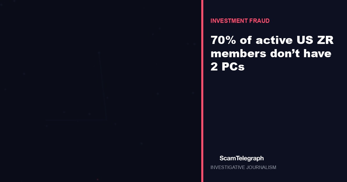 70% of active US ZR members don’t have 2 PCs