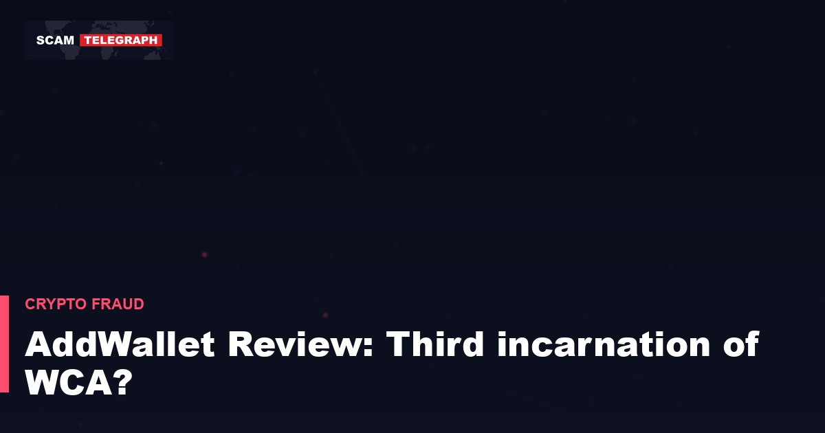 AddWallet Review: Third incarnation of WCA?