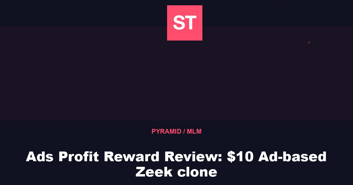 Ads Profit Reward Review: $10 Ad-based Zeek clone