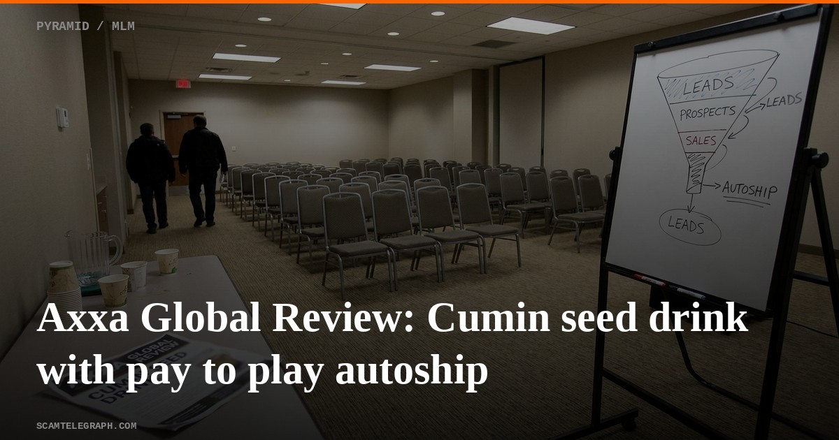 Axxa Global Review: Cumin seed drink with pay to play autoship