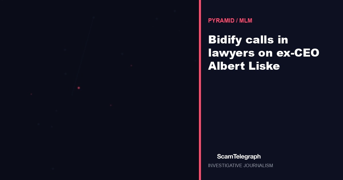 Bidify calls in lawyers on ex-CEO Albert Liske