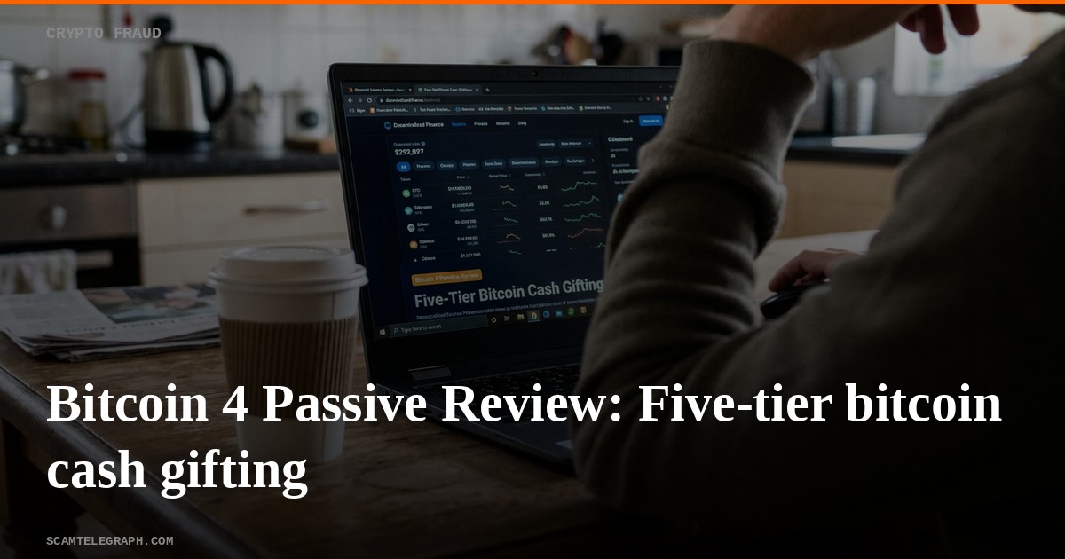 Bitcoin 4 Passive Review: Five-tier bitcoin cash gifting