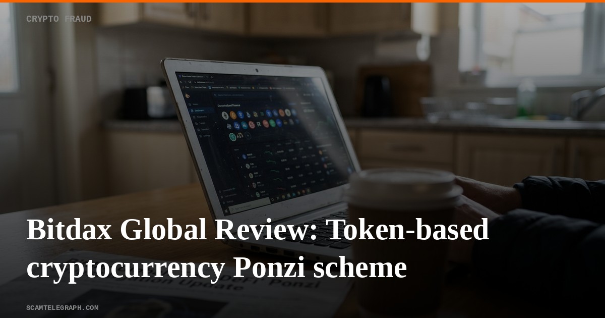 Bitdax Global Review: Token-based cryptocurrency Ponzi scheme