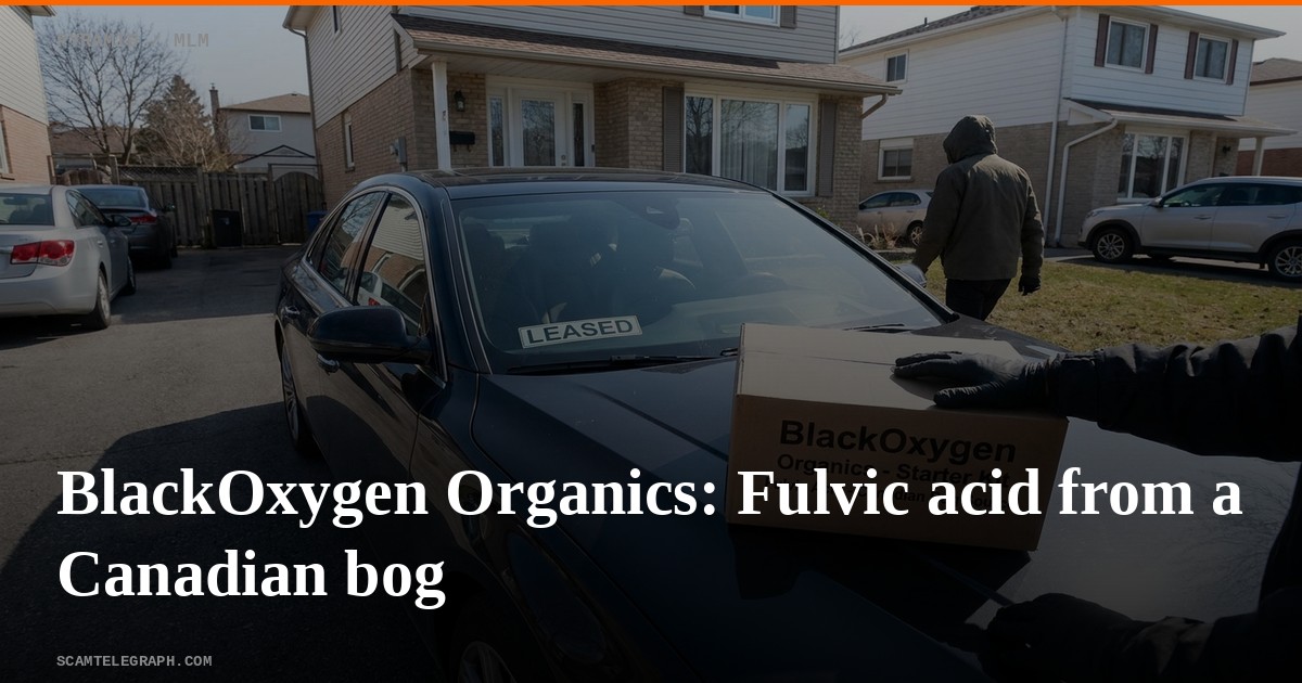 BlackOxygen Organics: Fulvic acid from a Canadian bog