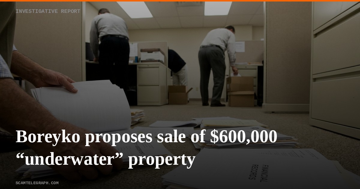 Boreyko proposes sale of $600,000 “underwater” property