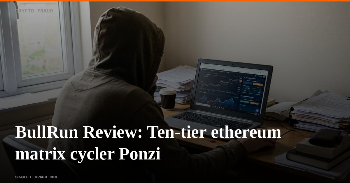 BullRun Review: Ten-tier ethereum matrix cycler Ponzi