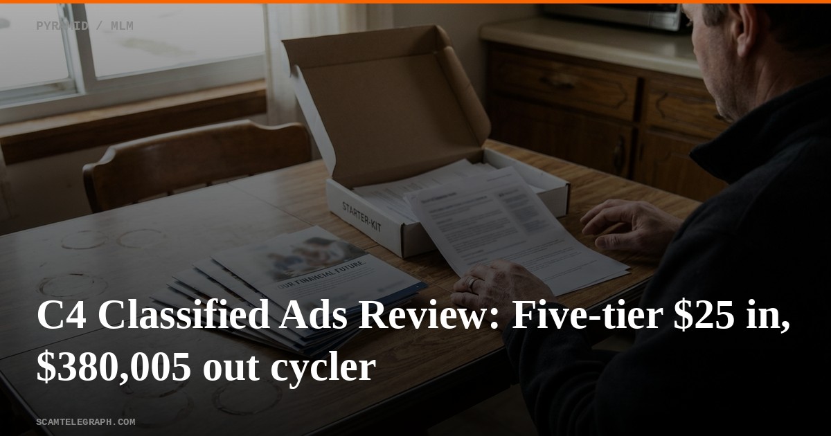 C4 Classified Ads Review: Five-tier $25 in, $380,005 out cycler