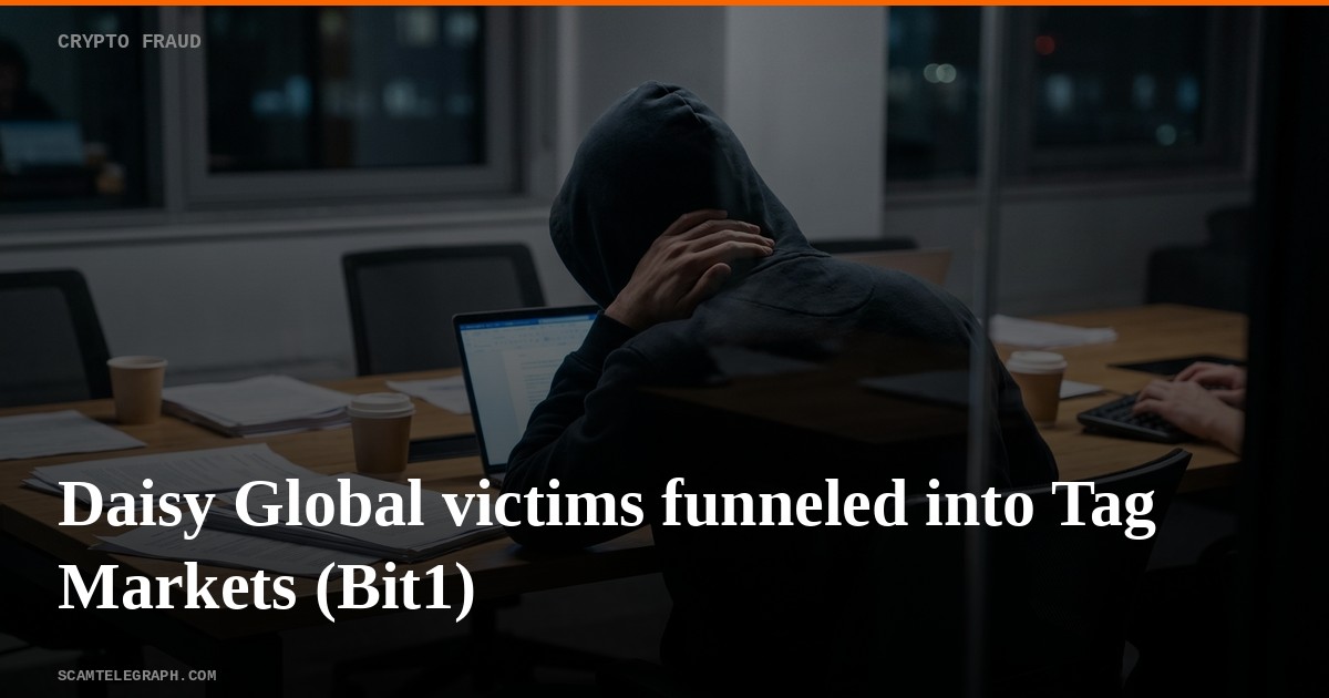 Daisy Global victims funneled into Tag Markets (Bit1)