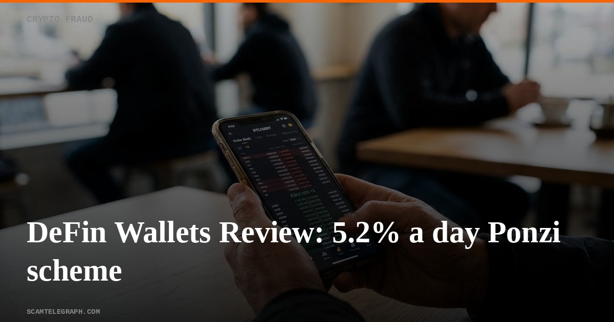 DeFin Wallets Review: 5.2% a day Ponzi scheme