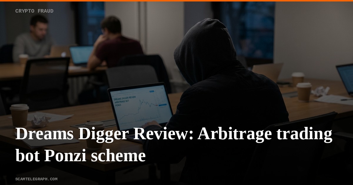 Dreams Digger Review: Arbitrage trading bot Ponzi scheme