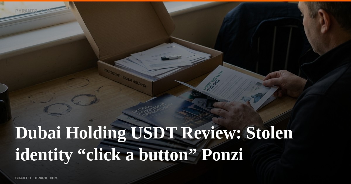 Dubai Holding USDT Review: Stolen identity “click a button” Ponzi