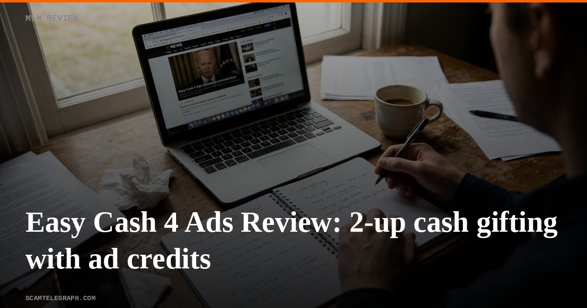 Easy Cash 4 Ads Review: 2-up cash gifting with ad credits
