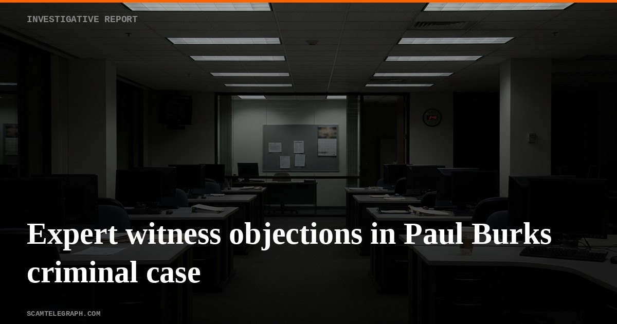 Expert witness objections in Paul Burks criminal case