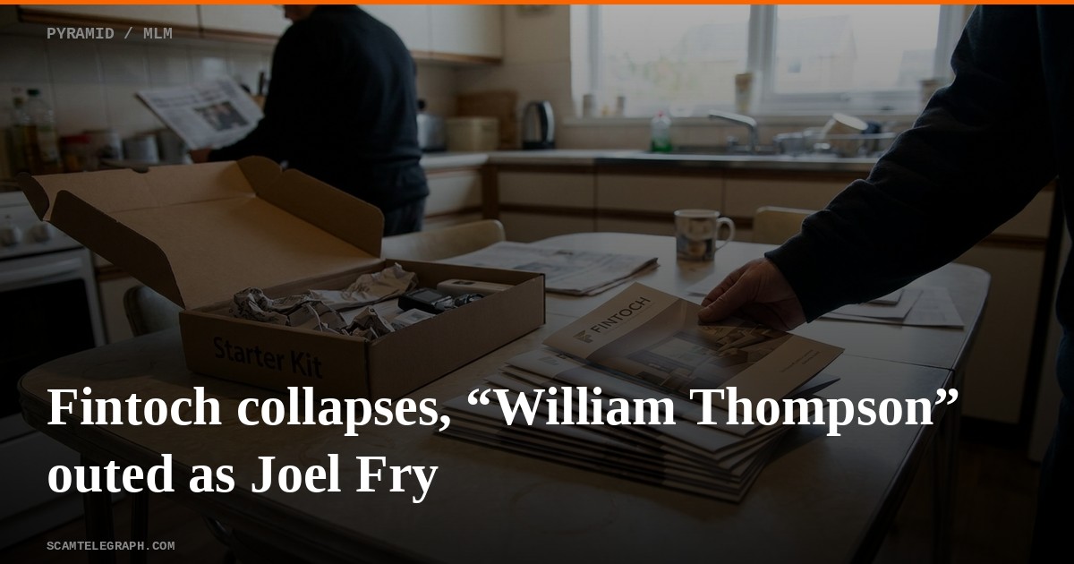 Fintoch collapses, “William Thompson” outed as Joel Fry
