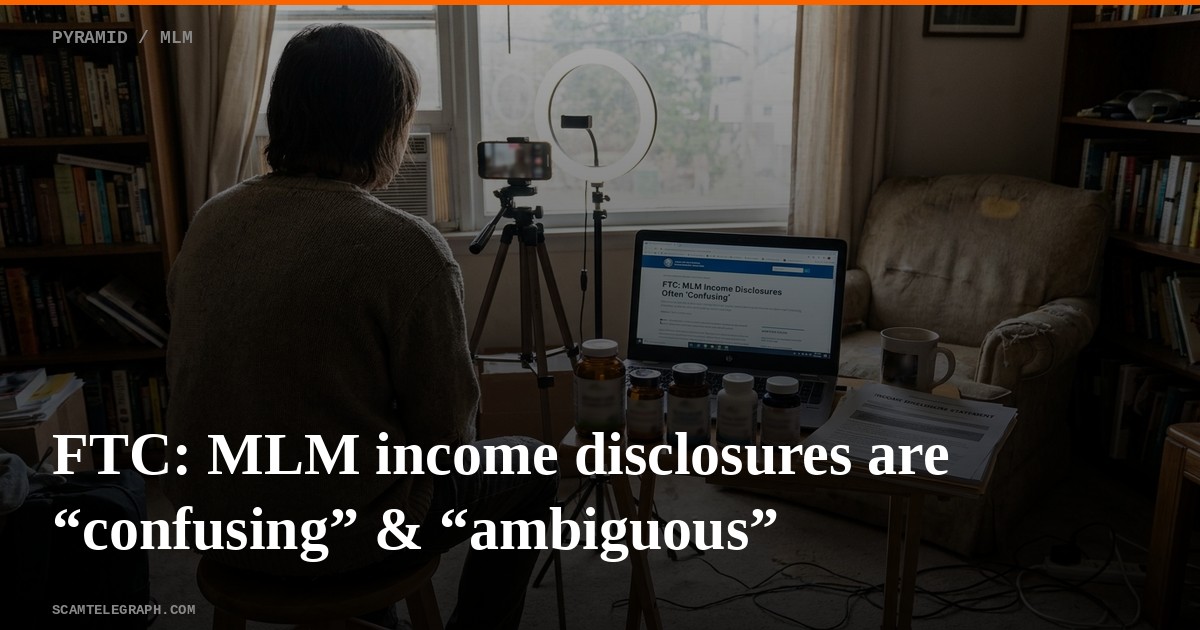 FTC: MLM income disclosures are “confusing” & “ambiguous”