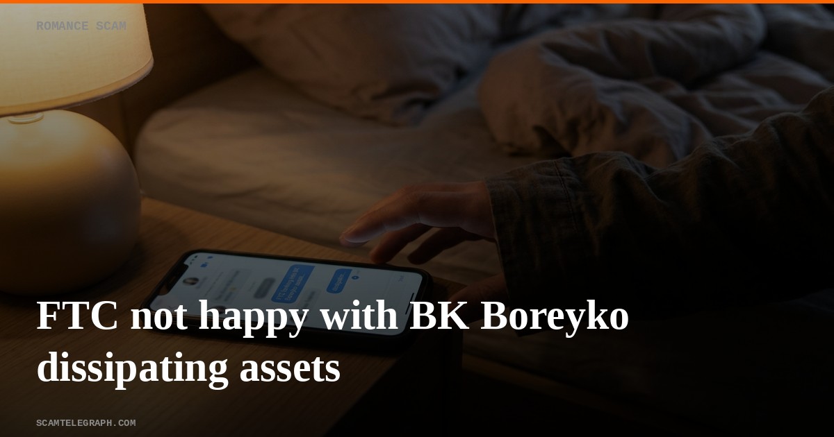 FTC not happy with BK Boreyko dissipating assets