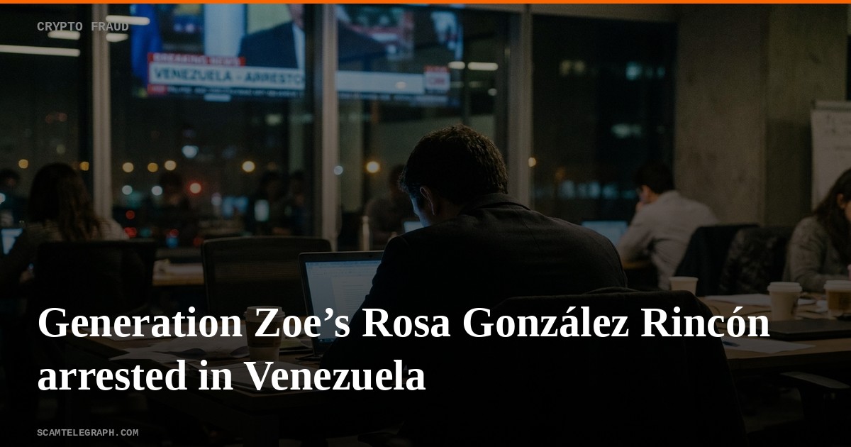 Generation Zoe’s Rosa González Rincón arrested in Venezuela