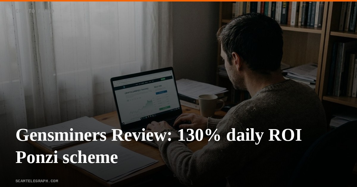 Gensminers Review: 130% daily ROI Ponzi scheme
