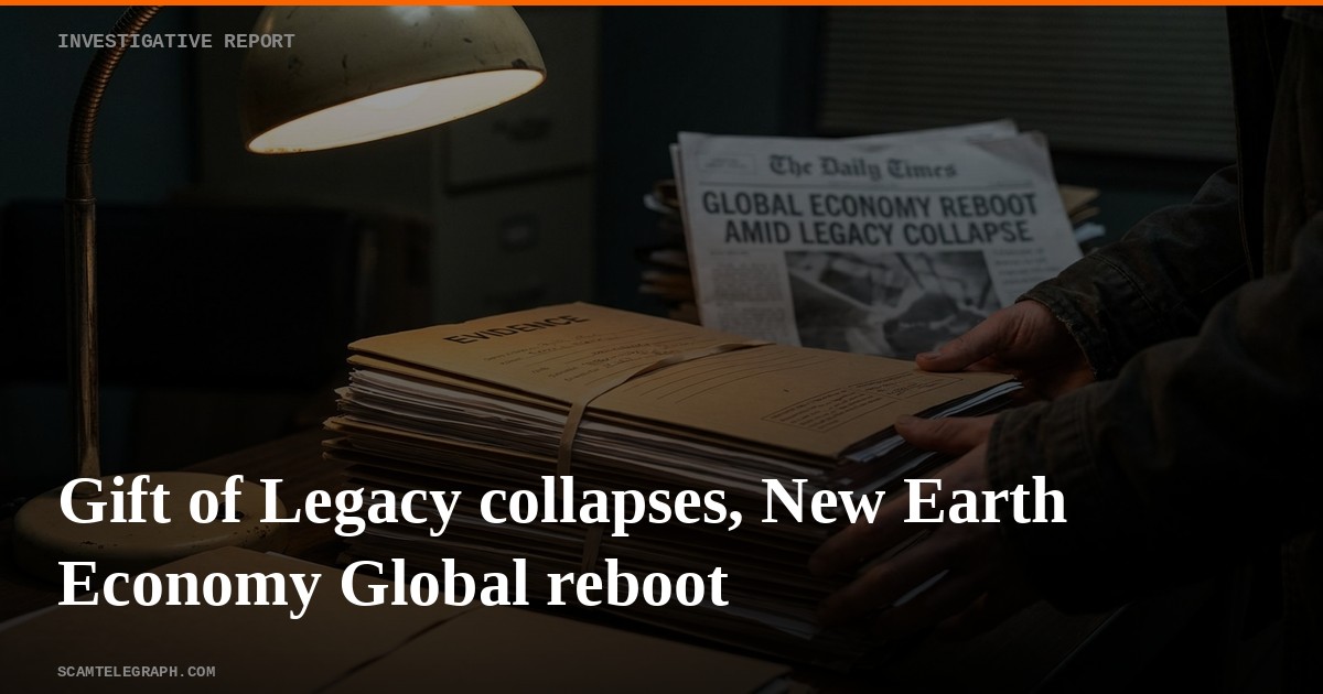 Gift of Legacy collapses, New Earth Economy Global reboot