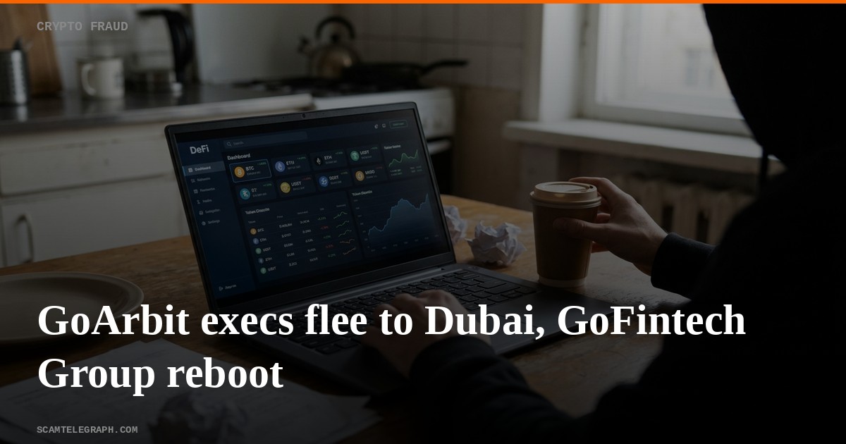 GoArbit execs flee to Dubai, GoFintech Group reboot