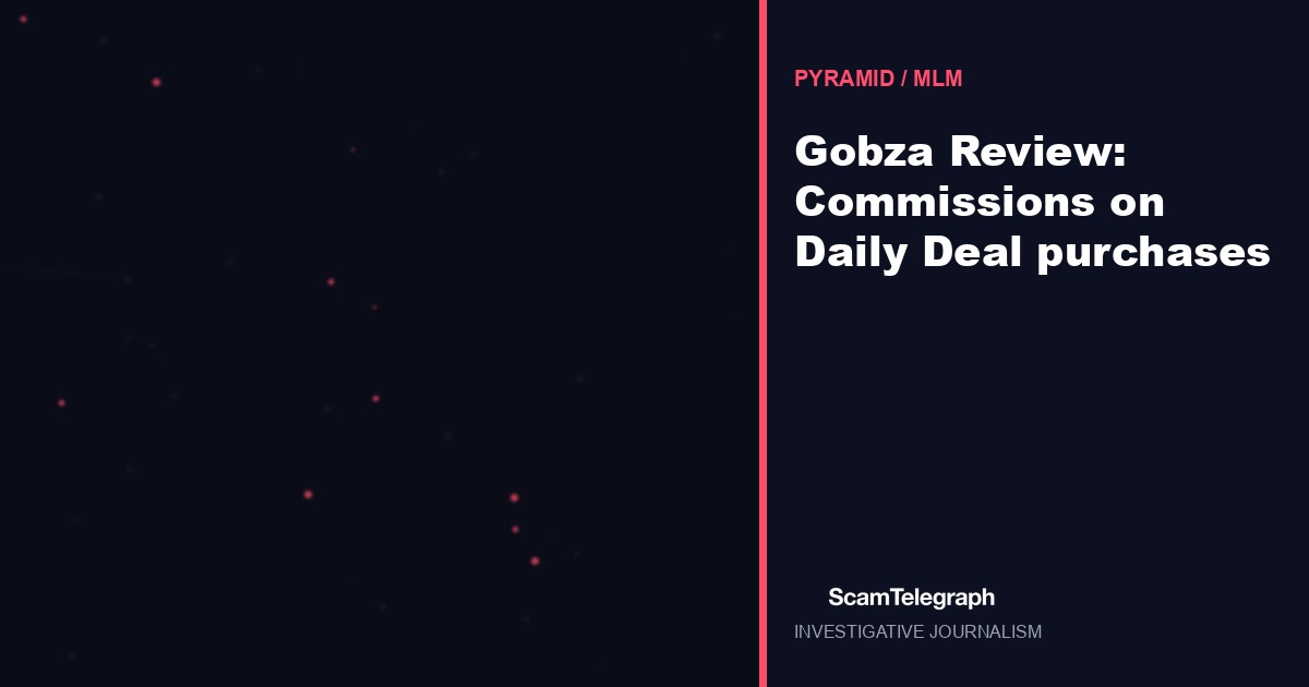 Gobza Review: Commissions on Daily Deal purchases