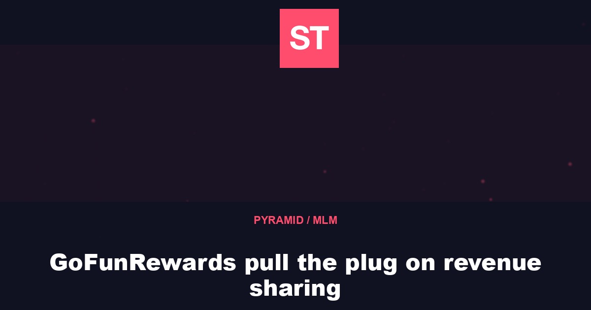 GoFunRewards pull the plug on revenue sharing