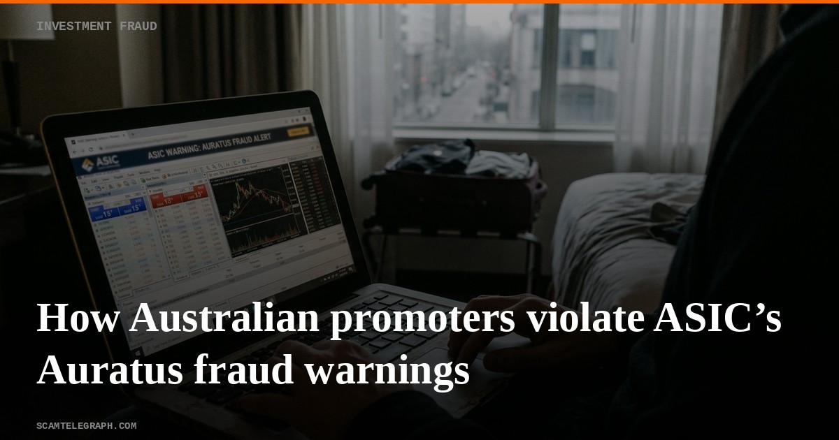 How Australian promoters violate ASIC’s Auratus fraud warnings
