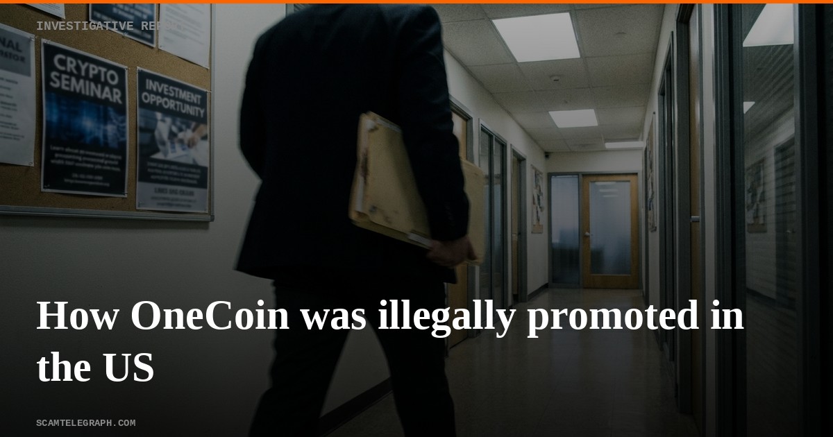 How OneCoin was illegally promoted in the US