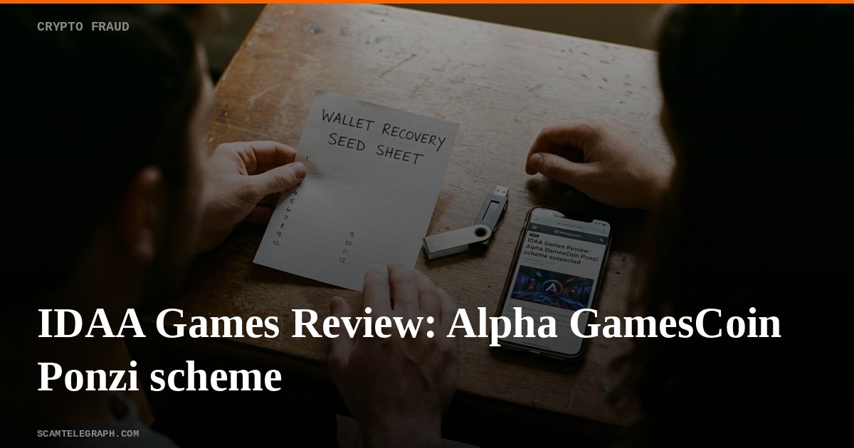 IDAA Games Review: Alpha GamesCoin Ponzi scheme