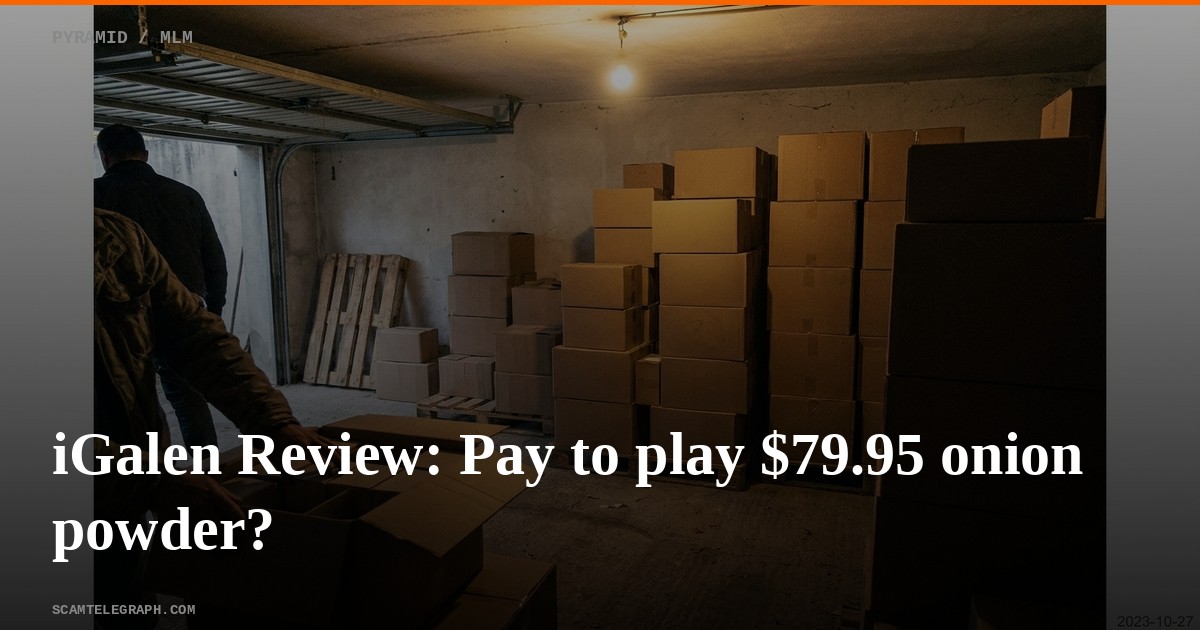 iGalen Review: Pay to play $79.95 onion powder?