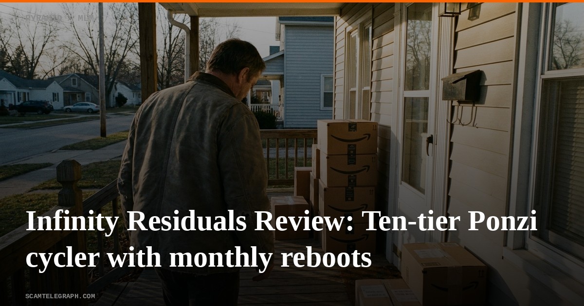 Infinity Residuals Review: Ten-tier Ponzi cycler with monthly reboots