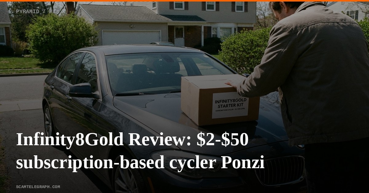 Infinity8Gold Review: $2-$50 subscription-based cycler Ponzi