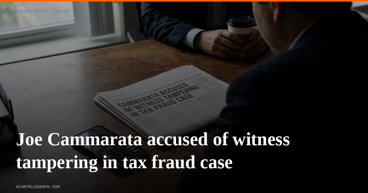Joe Cammarata accused of witness tampering in tax fraud case