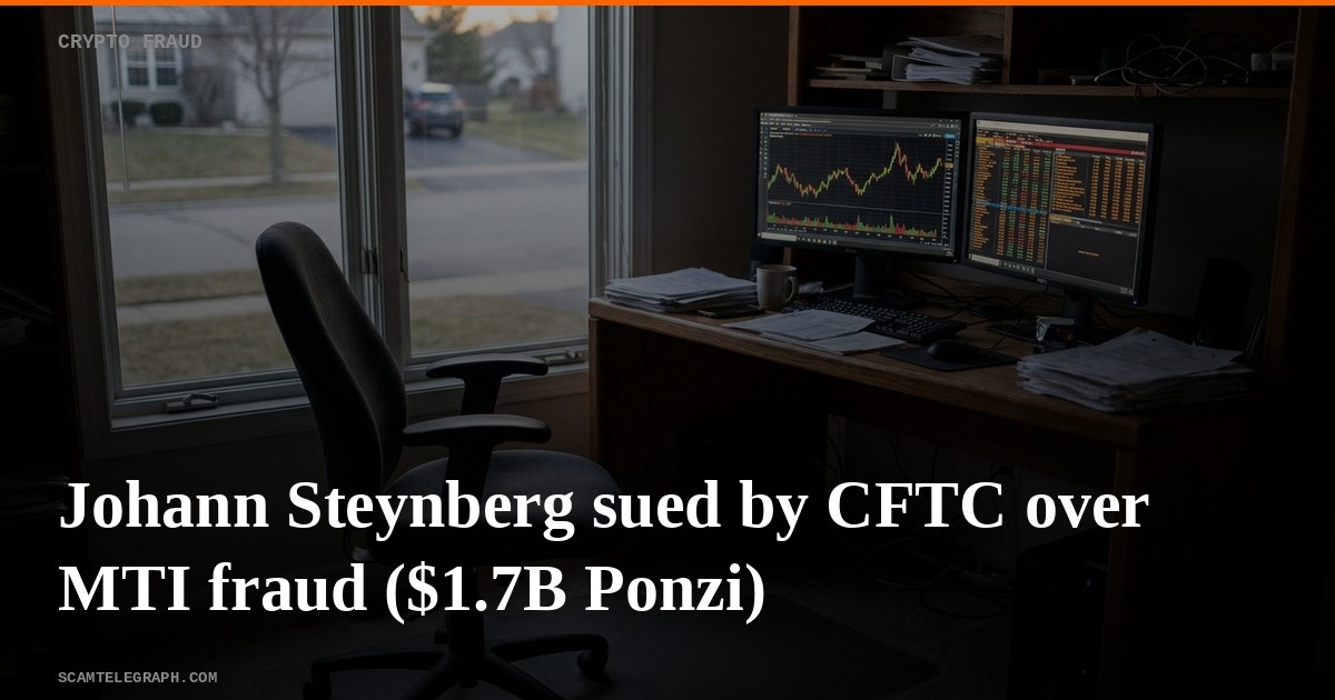 Johann Steynberg sued by CFTC over MTI fraud ($1.7B Ponzi)
