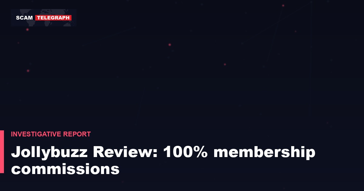 Jollybuzz Review: 100% membership commissions