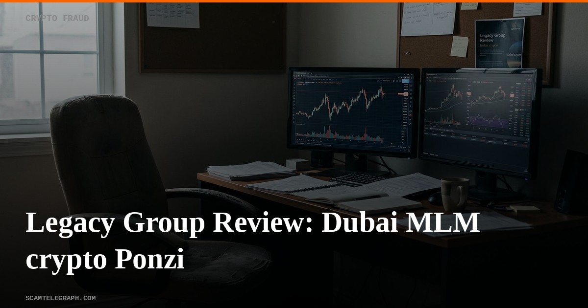 Legacy Group Review: Dubai MLM crypto Ponzi