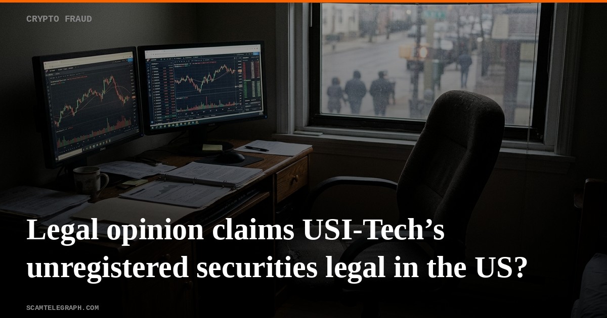 Legal opinion claims USI-Tech’s unregistered securities legal in the US?