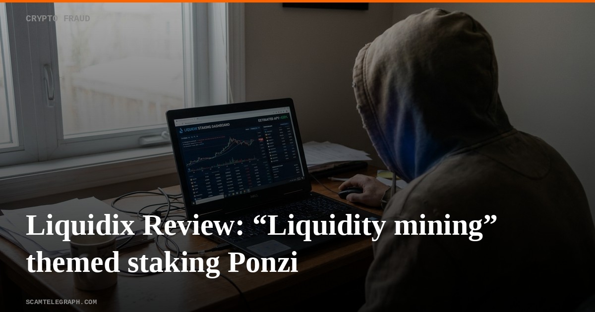 Liquidix Review: “Liquidity mining” themed staking Ponzi