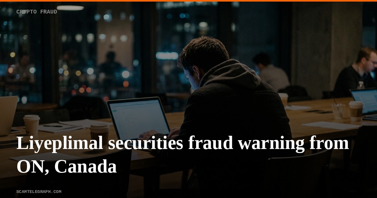 Liyeplimal securities fraud warning from ON, Canada