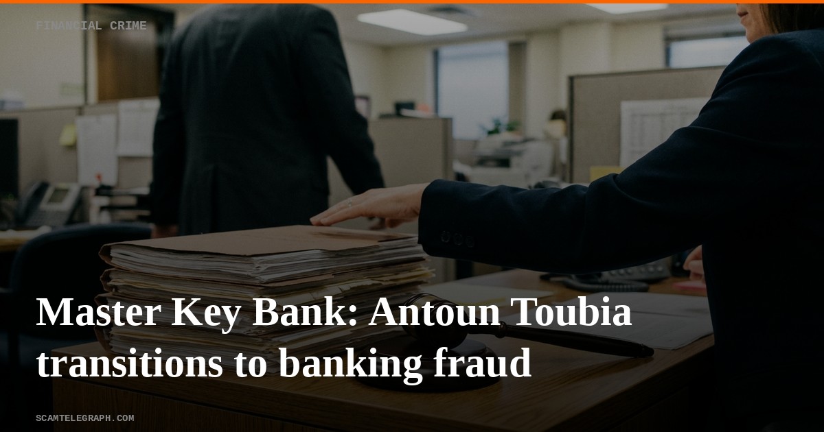 Master Key Bank: Antoun Toubia transitions to banking fraud
