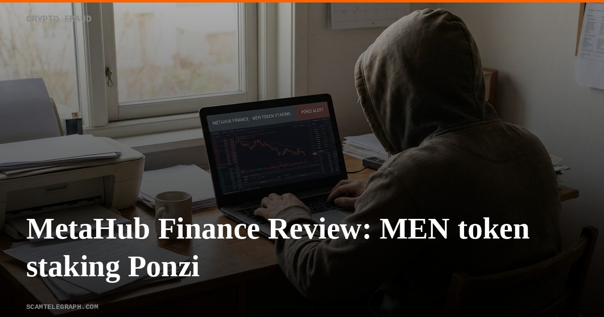 MetaHub Finance Review: MEN token staking Ponzi