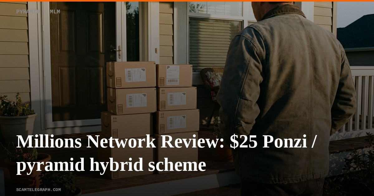 Millions Network Review: $25 Ponzi / pyramid hybrid scheme