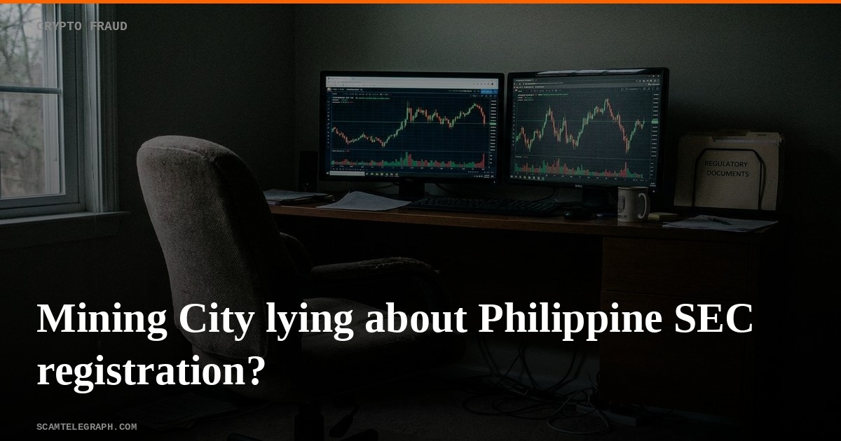 Mining City lying about Philippine SEC registration?