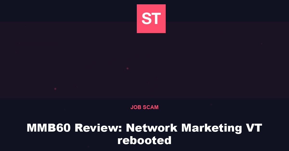 MMB60 Review: Network Marketing VT rebooted
