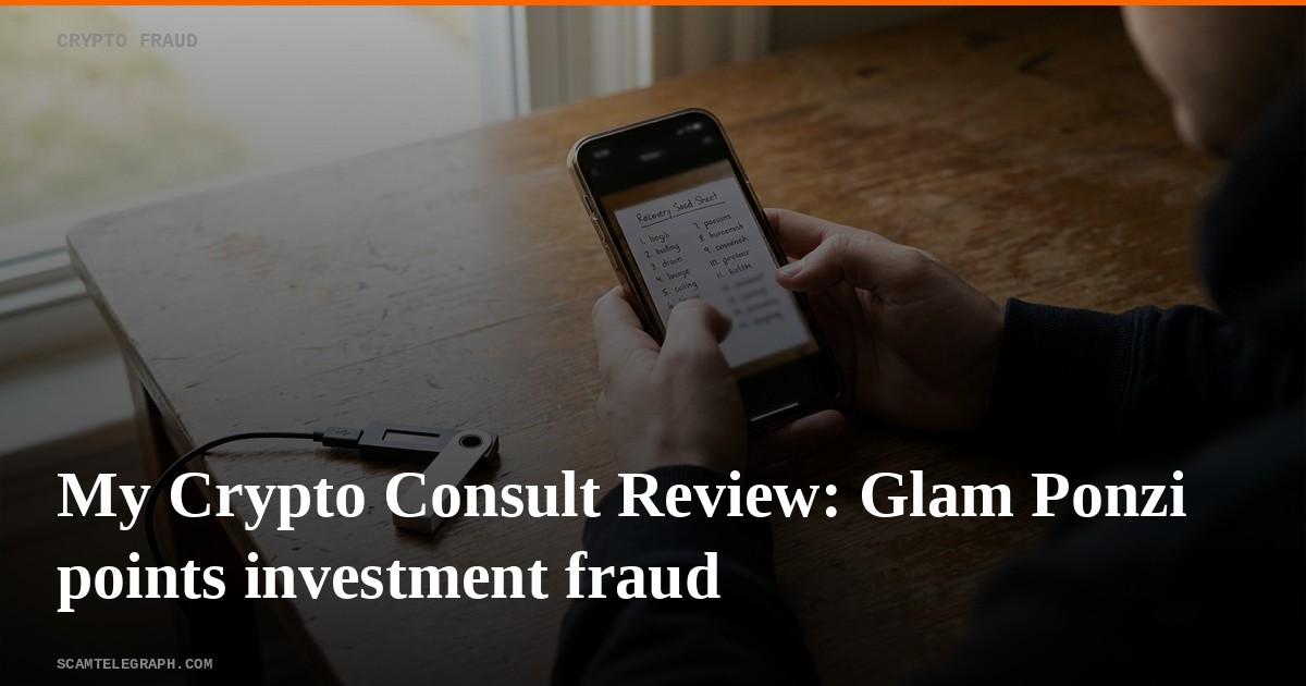 My Crypto Consult Review: Glam Ponzi points investment fraud