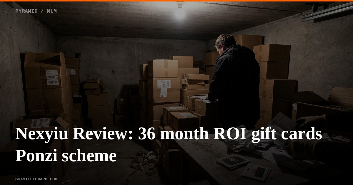 Nexyiu Review: 36 month ROI gift cards Ponzi scheme