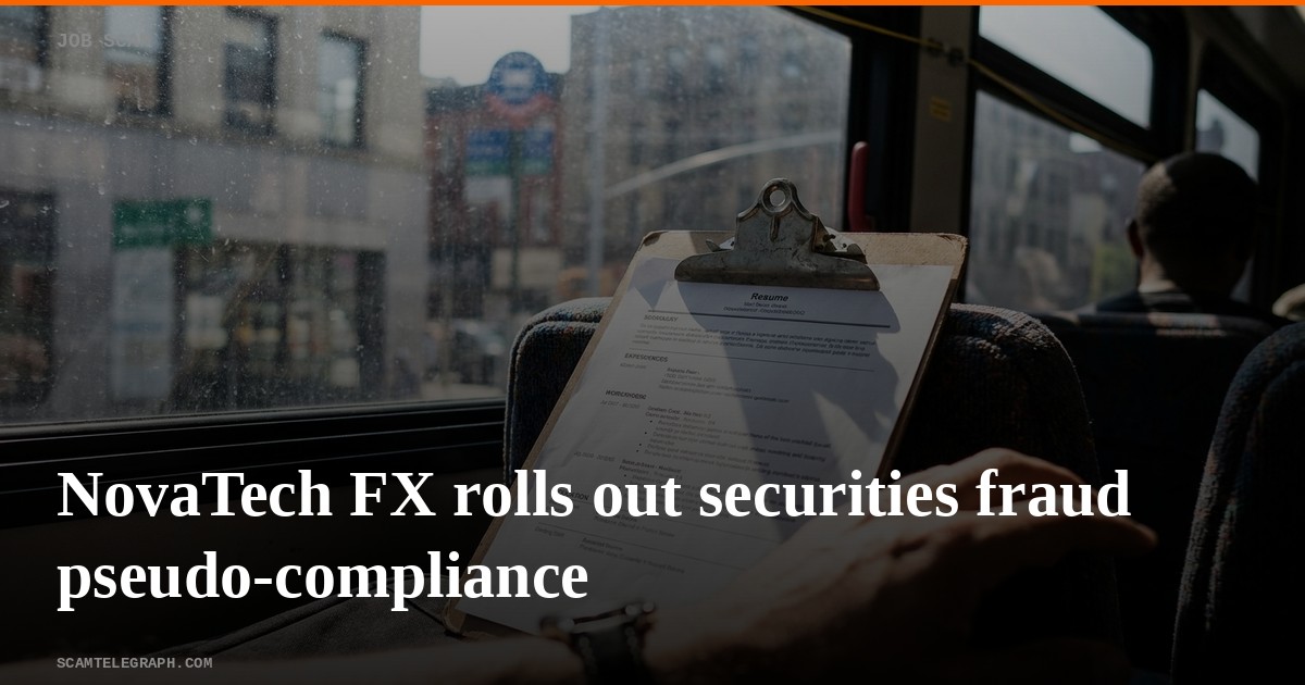 NovaTech FX rolls out securities fraud pseudo-compliance