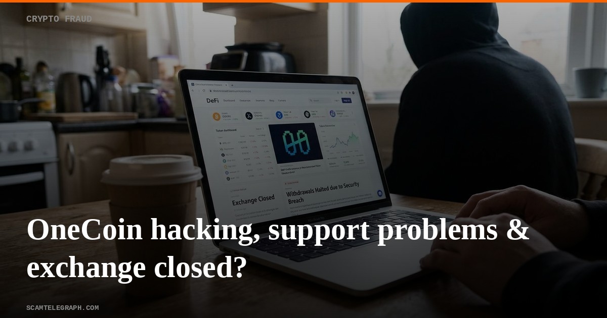 OneCoin hacking, support problems & exchange closed?