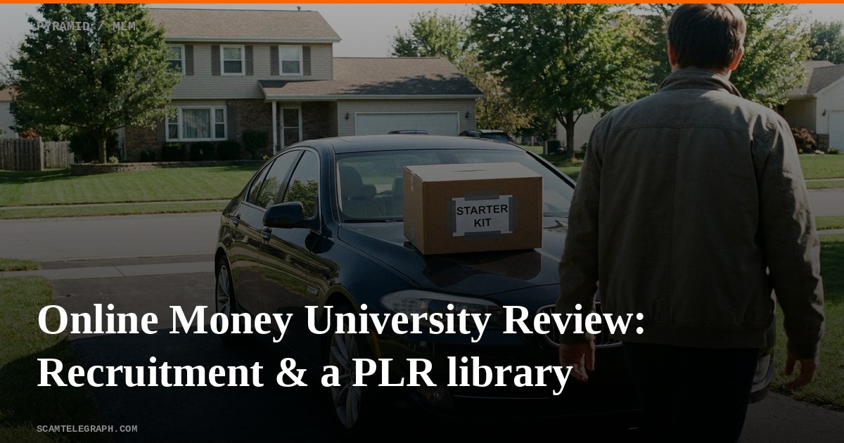 Online Money University Review: Recruitment & a PLR library