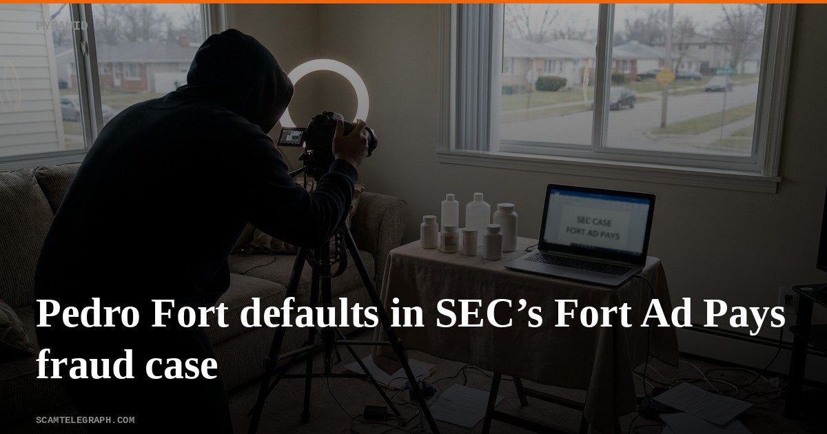 Pedro Fort defaults in SEC’s Fort Ad Pays fraud case